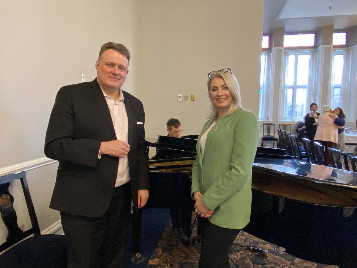 MikeSavageHFX's tweet photo. A treat to attend the debut of Queen of the Trees, a song commissioned by The Friends of the Public Gardens in honour of the late Queen Elizabeth II’s platinum jubilee. Composed by Don Clark and Iris Black, the song was performed in Halifax Hall by the talented Laura Kahoot. https://t.co/8vWlOuuHiS