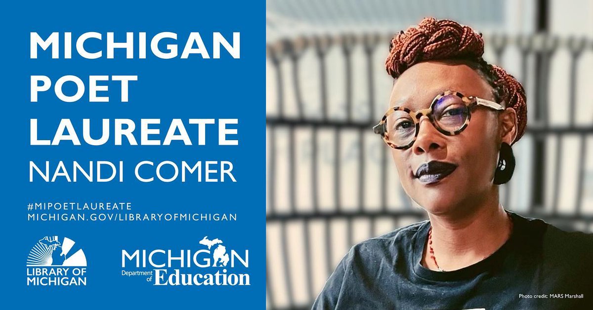 ObsidianLit's tweet photo. We are THRILLED to announce Obsidian Poetry Editor, the extraordinary @nandicomer, has been appointed as the Michigan Poet Laureate! ππ₯
#MIPoetLaureate #ObsidianEditor #ObsidianCommunity @LibraryofMich https://t.co/eJjZ2oRYW9