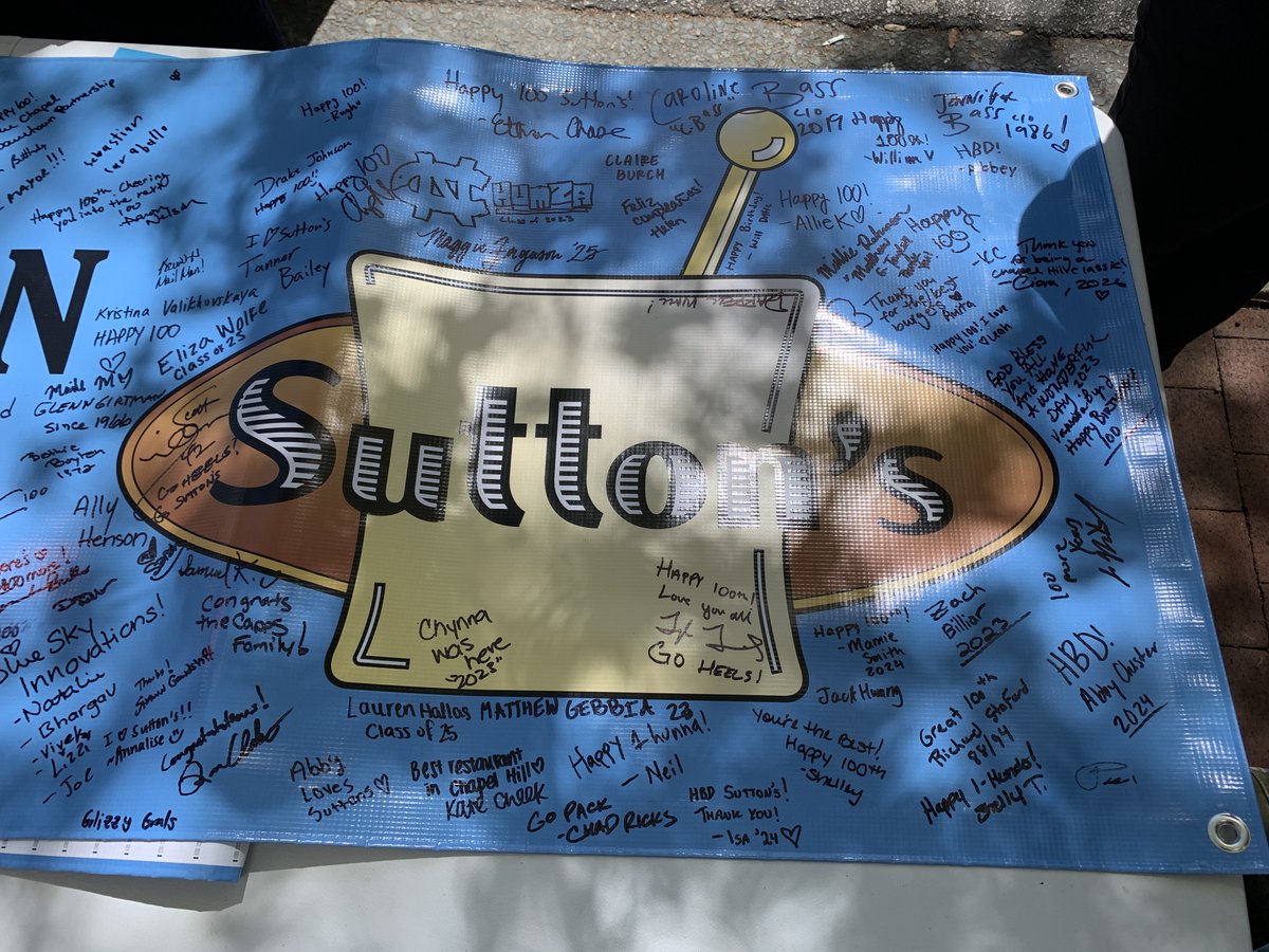 ronclabo's tweet photo. Today @Suttons_Drug we salute you! You are part of the fabric that makes Chapel Hill special. It’s great to see a small business celebrating 100 years of service. ♡♡♡
@DCHP_ChapelHill https://t.co/gmfF3BL9Jc