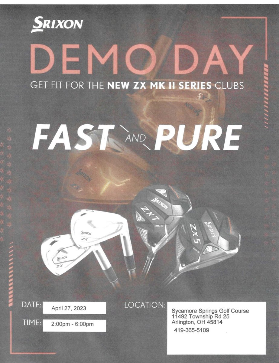 SRIXON DEMO DAY - 4/27/23 Click link to schedule your appt!
srixon.com/us/account-eve…