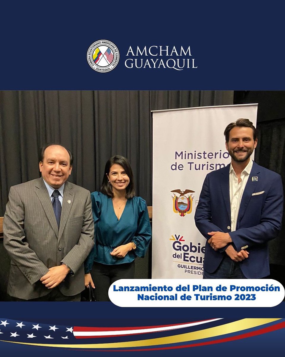 Participamos del Lanzamiento del Plan de Promoción Nacional de Turismo 2023, organizada por el Ministerio de <a href="/TurismoEc/">Ministerio de Turismo Ecuador 🇪🇨</a>. En este encuentro el ministro, @nielsolsenp, expuso la hoja de ruta que el Ecuador 🇪🇨 seguirá durante este año para impulsar la industria blanca en el país.