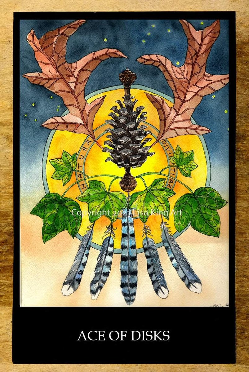 LisaMarieKing's tweet photo. Test. Ace of Disks.Thank you to my Patreon supporters. You guys are helping me to fund this deck with paints and paper! Hopefully I'm going to get some physical test prints soon.😄✨✨✨

If you'd like to become a Patreon, visit my page at: https://t.co/fvJwRh88t5 https://t.co/LsRWW3qj4M