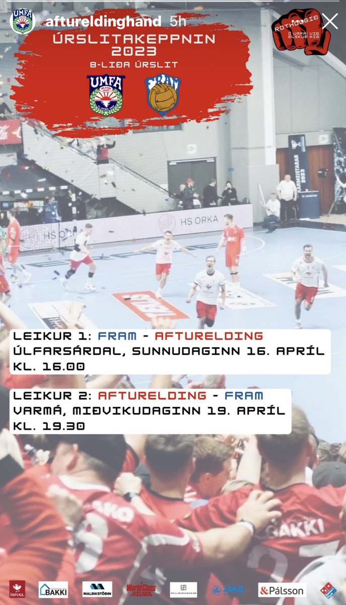 Okkar menn Afturelding heimsækja uppeldisfélgið mitt Fram og við ætlum sigrað þá. Ég hef trú á þessum elskum ❤️ Allt að gerast í Mosó