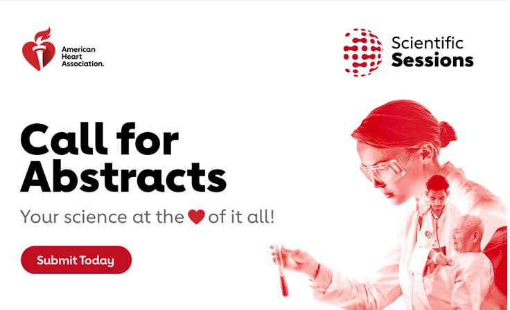 Now accepting abstract submissions for #AHA23! 

Bring your latest discoveries to our biggest audience at Scientific Sessions 2023 in Philadelphia.

Join ❤️ health leaders and share your work with the 🌍 this November. 

🔗 spr.ly/6016Oznlg