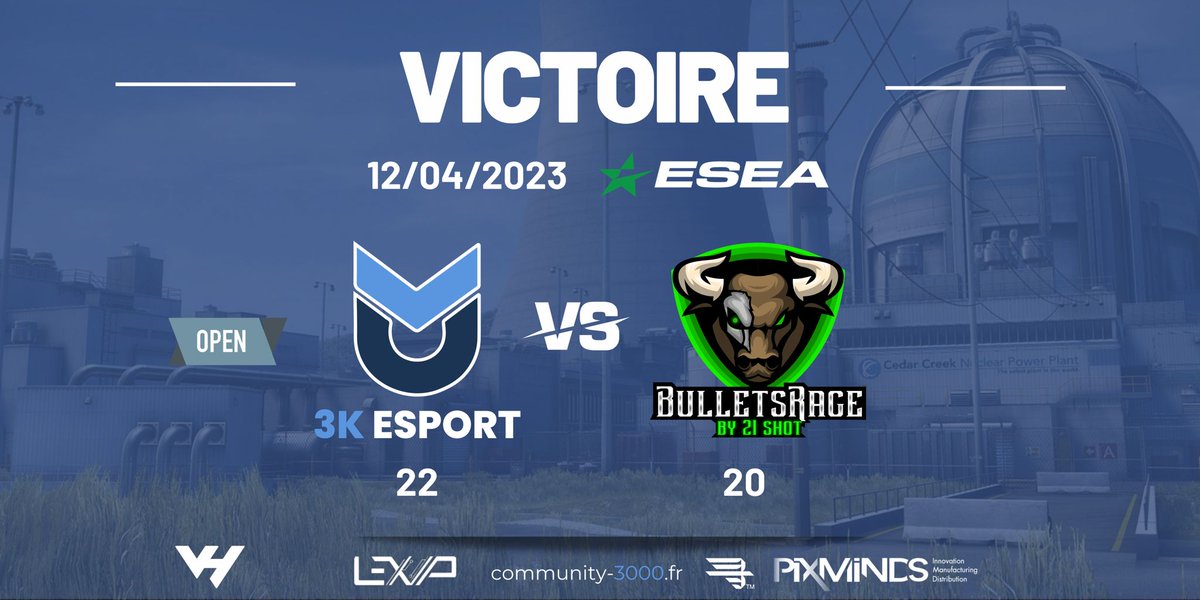 3K (@community3000) on Twitter photo Quel match incroyable ! Les deux équipes se sont rendues coup pour coup. C'était un match acharné jusqu'au bout mais c'est 3K qui l'emporte ! 👊👊
Gros GG à nos joueurs pour ce match incroyable !
<a href="/EnzoHammer/">Calicerime</a>
@guillaume_cnc
<a href="/EliM_CSGO/">Romain CLABAUT</a>
<a href="/Gontrannnn/">.</a>
@MincerThe
ZEPEKKK
#GO3K Quel match incroyable ! Les deux équipes se sont rendues coup pour coup. C'était un match acharné jusqu'au bout mais c'est 3K qui l'emporte ! 👊👊
Gros GG à nos joueurs pour ce match incroyable !
<a href="/EnzoHammer/">Calicerime</a>
@guillaume_cnc
<a href="/EliM_CSGO/">Romain CLABAUT</a>
<a href="/Gontrannnn/">.</a>
@MincerThe
ZEPEKKK
#GO3K