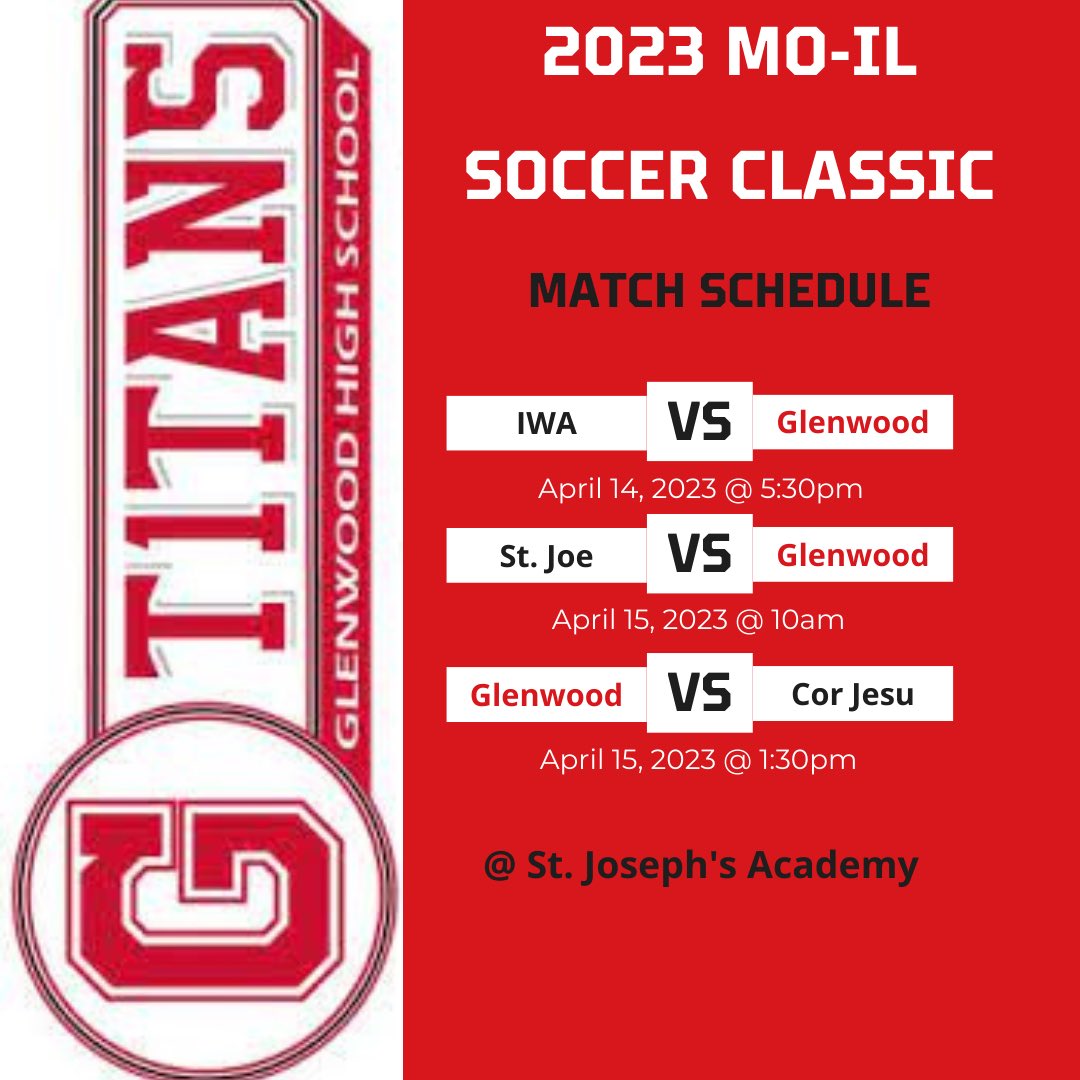 GHS ⚽️ schedule
 
@BCSD5_Athletics 
@PrepSoccer @SJRsports @DanLauria3 @ImYouthSoccer @ImCollegeSoccer @NCSACoachE @NcsaSoccer @CentralILUnited 
@PitchPicks3