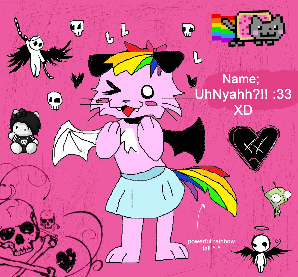 tcf_fandoms's tweet photo. ~☆ My entryz to #yeahsona !!!!!!! Hernme is Uhnyah~! (LOLX3) shes bisexual and loves pancakes #emocore #rawring ☆~ https://t.co/pNvXzMcWx4