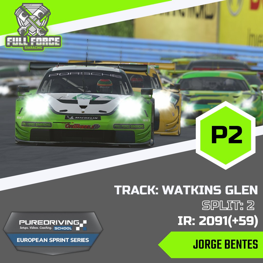 fullforceSR's tweet image. 🇵🇹O nosso piloto, Jorge Bentes, colocou o Porsche 911 RSR de GTE no pódio do split 2! 
🇬🇧Our driver, Jorge Bentes, put the Porsche 911 RSR GTE on the podium of split 2!

#iracing #simracing #gte #porsche #fullforcesimracing