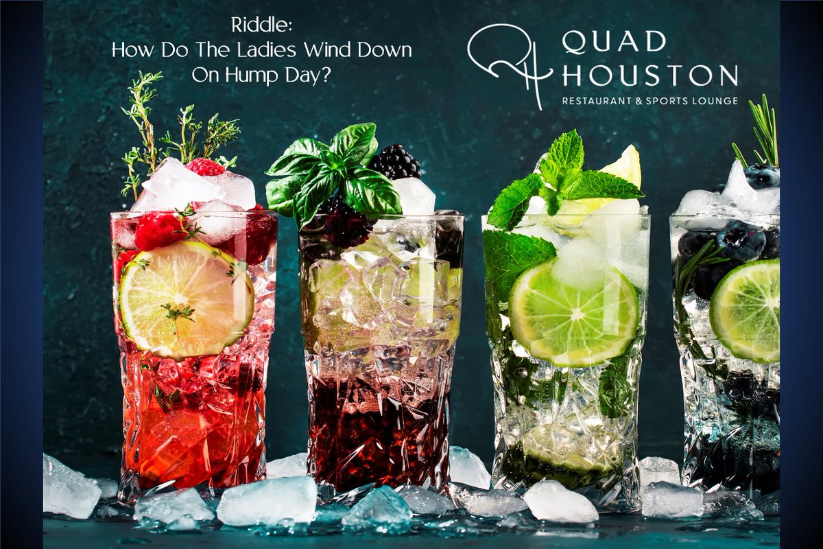 Riddle: How Do The Ladies Wind Down Hump Day?
…One Drink At A Time. Quad Houston Restaurant & Lounge Coming Soon!

#thirdwardtx #quadhtx #thedencigars #almeda #houstonbars #houstonlounge #houstonsportsbar #houstonnightlife #goodvibes #houstonfoodies #htx