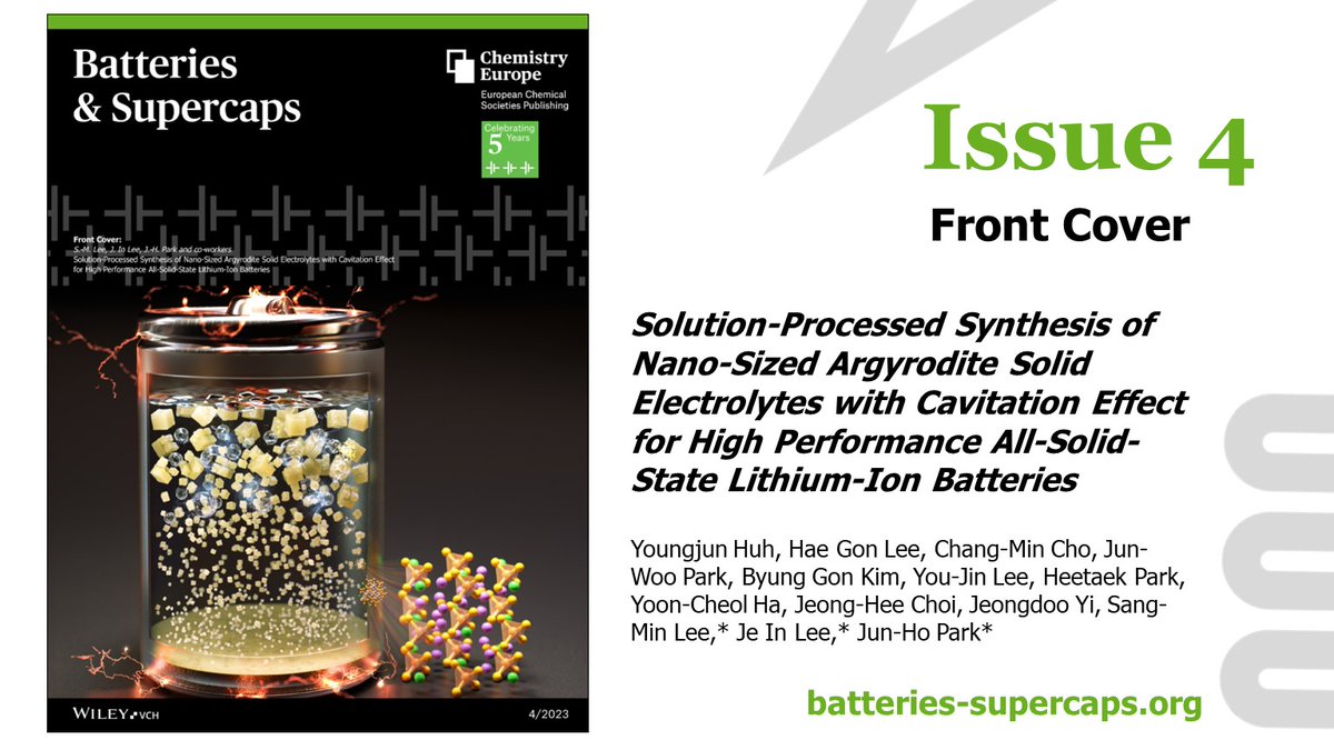 Batt_Supercaps's tweet image. 🆕🗣️Issue 4 is now online! It includes excellent contributions from @rezandc @ZeierLab @Estigg @nagore_o and many more. 
@Fraunhofer_ISC @HelmholtzUlm @energigune_brta

Read it now👉bit.ly/BattSupercaps4…