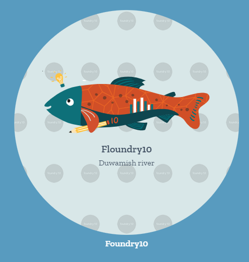 foundry10Ed's tweet photo. We're sponsoring and participating in @Longlivekings's #SurviveTheSound again this year! From May 1-5, we'll watch the fish migrate from their natal stream to the Pacific Ocean and see who survives. Join our team to support our "floundry10" fish here: https://t.co/j5Q4nV8okp https://t.co/NVUYQUSZa3