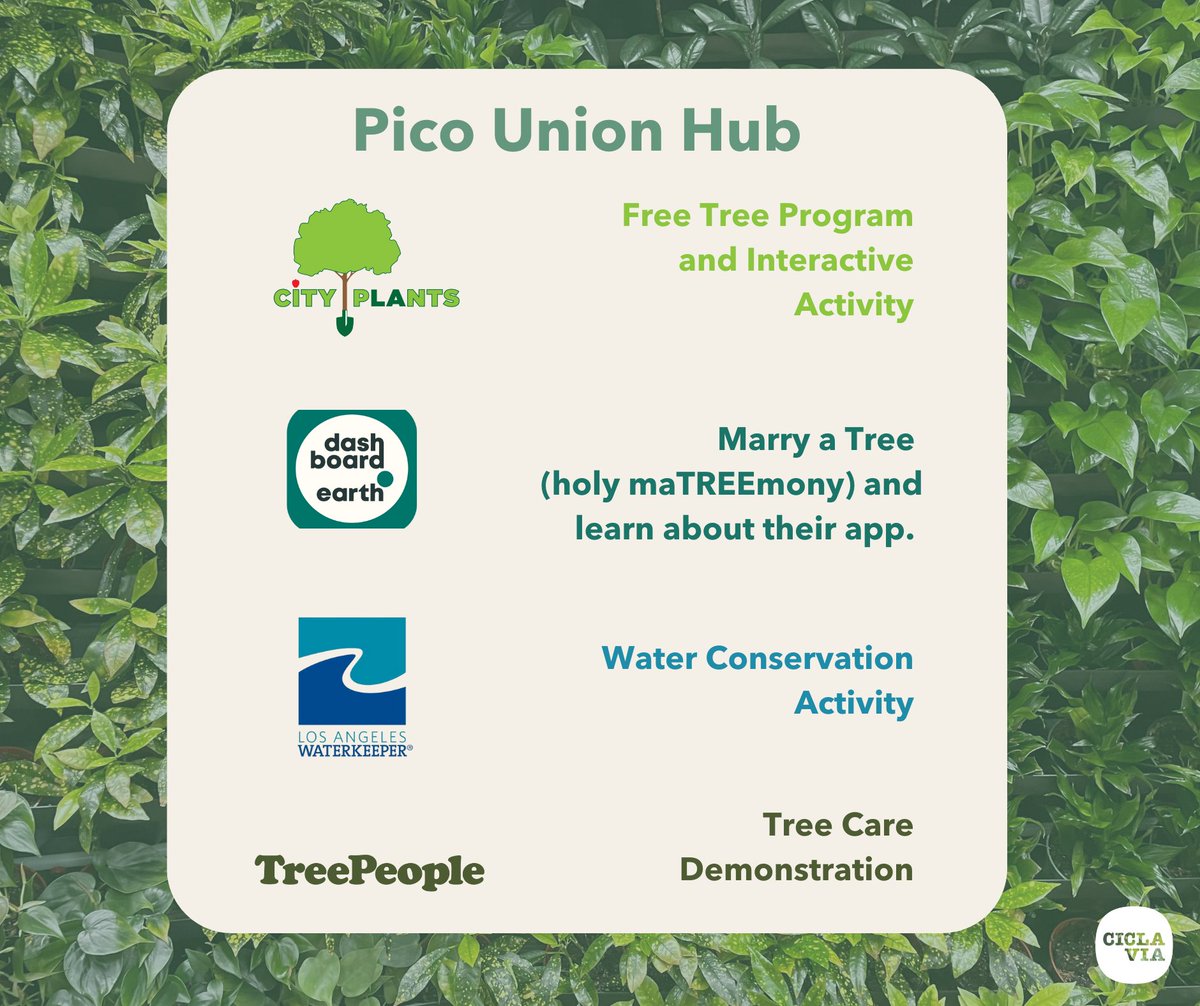 Visit Accelerate Resilience L.A. and Partners: <a href="/CityPlants/">City Plants</a>, <a href="/dashboard_earth/">Dashboard.Earth</a>, <a href="/LAWaterkeeper/">LA Waterkeeper</a>, &amp; <a href="/TreePeople_org/">TreePeople</a>  at the 📍Pico Union Hub on April 16, from 9 AM to 4 PM.