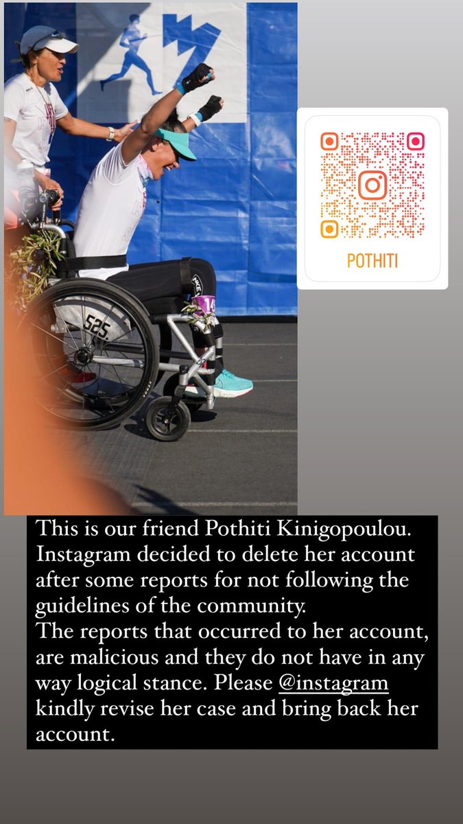 AnnaMariaBilida's tweet photo. @instagram has deleted an account of a person with disabilities.A real advocate of human rights and visibility. Please before you disable an account you should really check if the person didn’t follow the terms and guidelines and not staying at a false report. #ChampionsLeague https://t.co/wXrxegPMVk