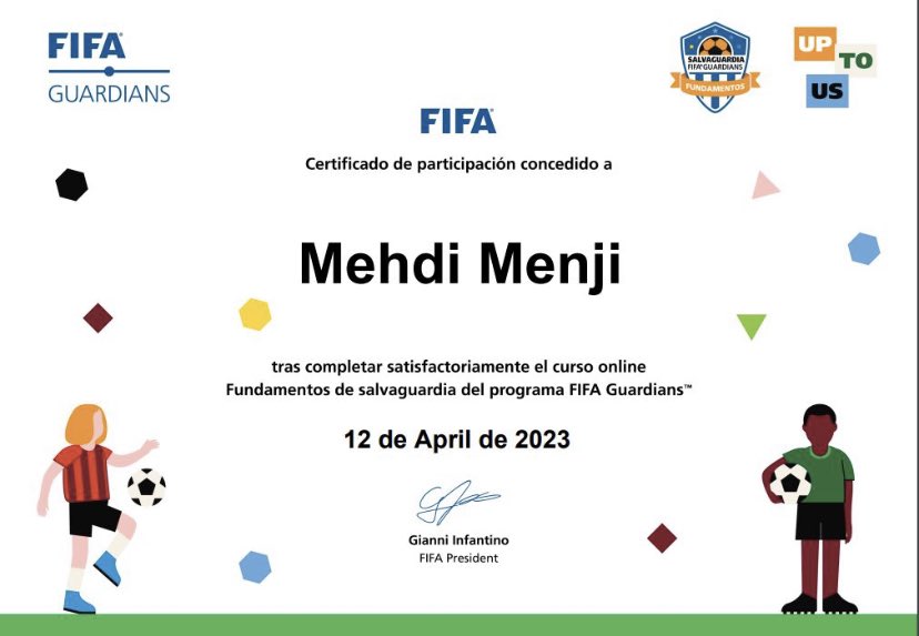 MehdiMenji94's tweet photo. FIFA Guardians Safeguarding in Sport  is an important initiative that helps to ensure the safety and well-being of children and develop a comprehensive approach to safeguarding best practice throughout the game.
#football https://t.co/kcsdj6UZxb