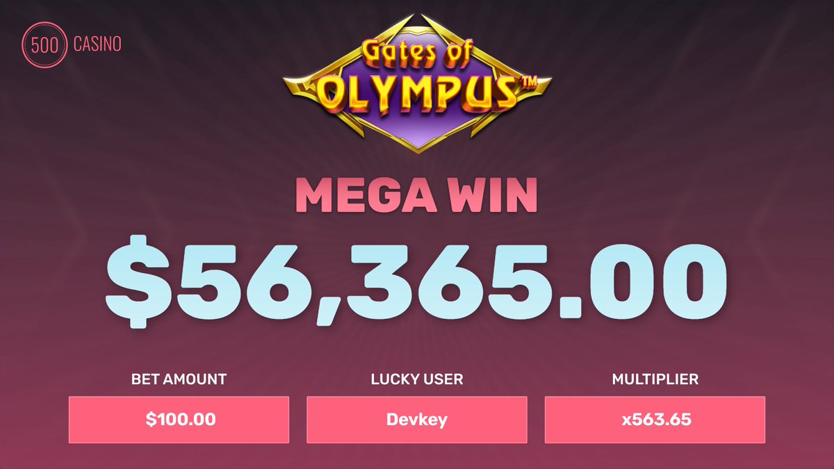 🚨 MEGA WIN 🚨

It's a mythic triumph for Devkey, he managed to storm the Olympus and come out victorious! ⚔️
Congratulations!

GIVEAWAY: You guys know what to do!
Like, Retweet, and comment your 500 ID 👀