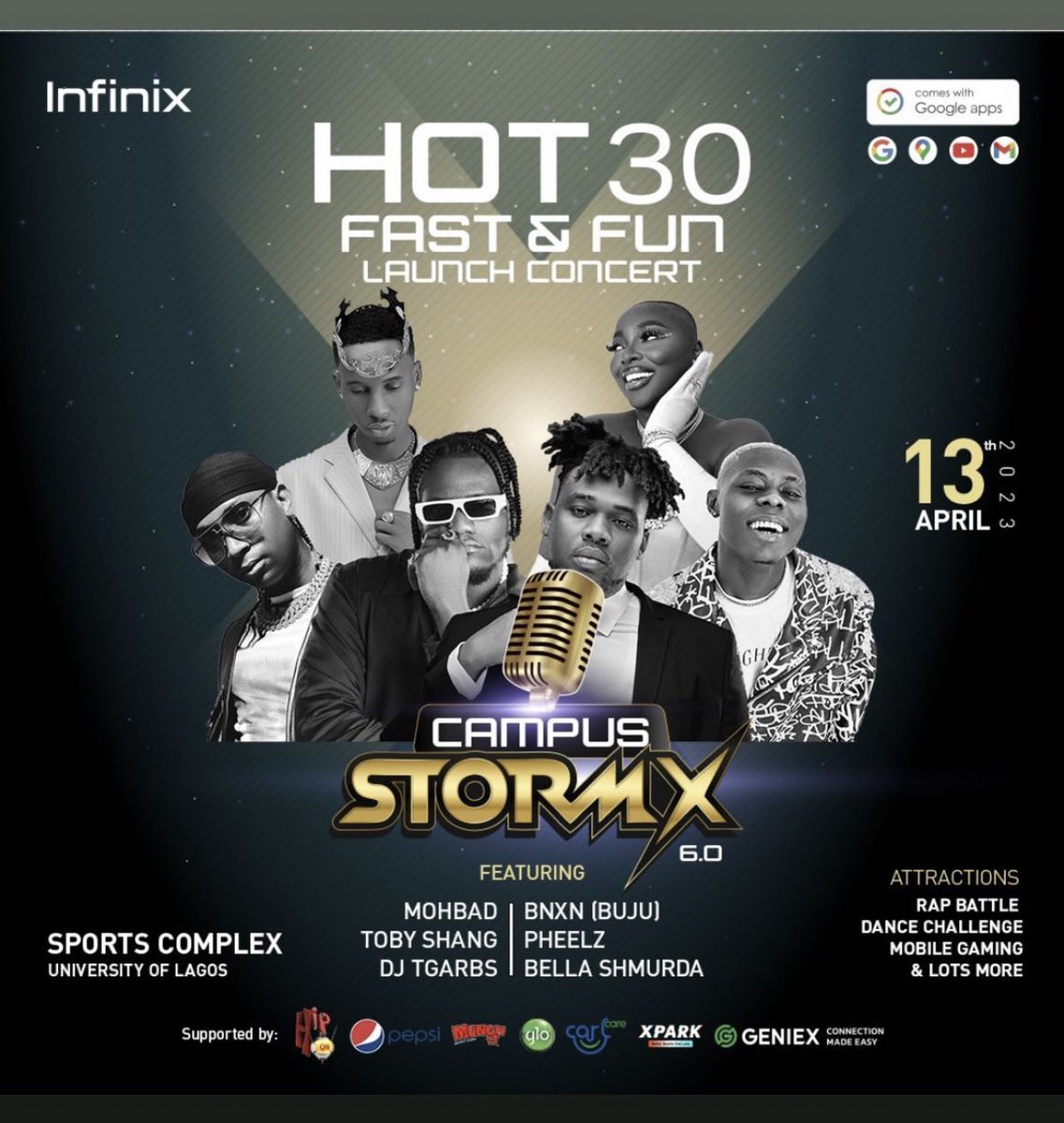Esamad3's tweet photo. Unilag student ready for tomorrow 
A big concert style with mad line ups of artiste to thrill you #fastandfuniscoming #fastandfun #infinixHot30series #InfinixHot30Concert with the big hypeman @tobyshang 
BOOM! https://t.co/TaX36YLRCN