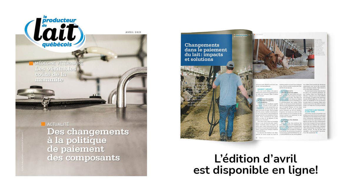 Ce mois-ci, la politique de paiement des composants, des solutions pour réduire le ratio de SNG/G, le programme de dons de lait, et une ferme de 60 à 200kg de quota en 12 ans. Lire la revue bit.ly/3nvtASl