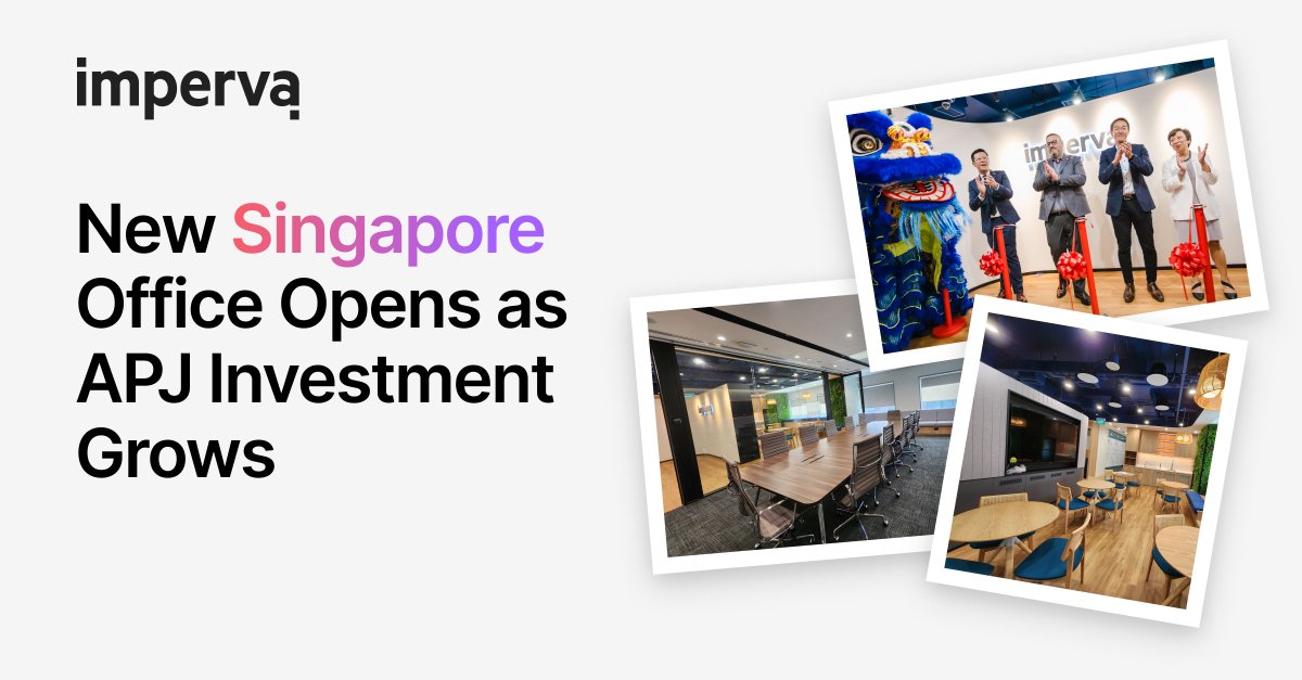 Pam Murphy (@pammurphyintech) on Twitter photo This week, <a href="/Imperva/">Imperva, a Thales company</a> opened a new office in Singapore as we continue to invest for success in APJ . The office includes the region’s first Customer Experience Centre, enabling us to provide support for our valued customers and partners across the region. This week, <a href="/Imperva/">Imperva, a Thales company</a> opened a new office in Singapore as we continue to invest for success in APJ . The office includes the region’s first Customer Experience Centre, enabling us to provide support for our valued customers and partners across the region.