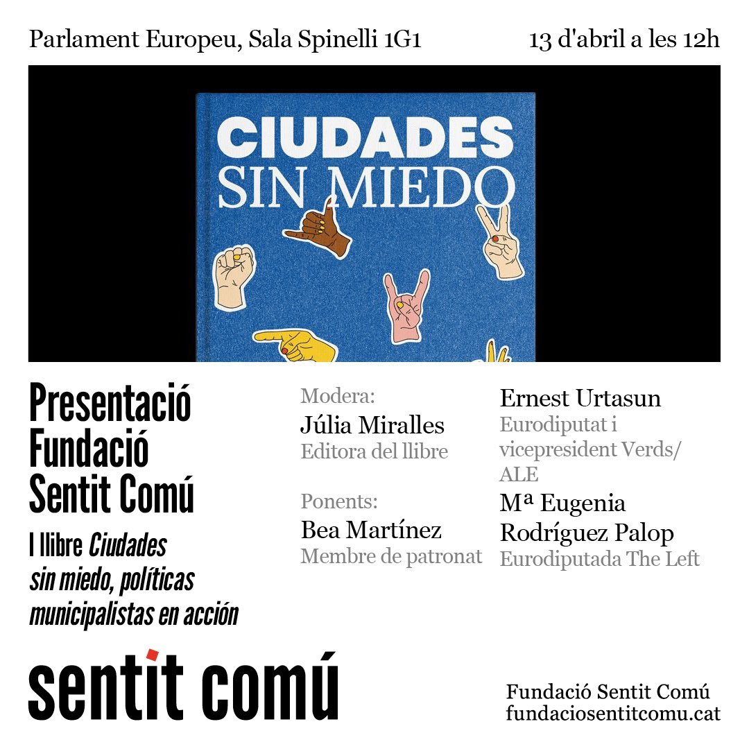 8choa's tweet photo. Demà tinc la sort d'assistir amb altres companys a la presentació al Parlament Europeu de la @SentitComuFunda i el llibre Ciutats Sense Por, en el qual he participat. 

Potser us pregunteu què són les Ciutats Sense Por i de què es parla al llibre.

Us ho explico 🧶 🤓👇 https://t.co/fWhpOrK2K0