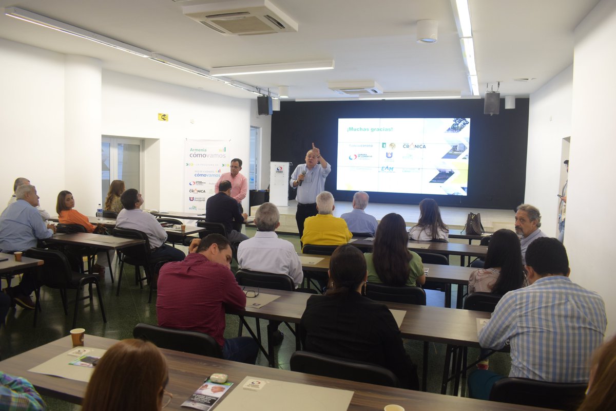 Arm_ComoVamos's tweet photo. El día de hoy, se presentaron los resultados de la más reciente encuesta de percepción ciudadana del programa Armenia Cómo Vamos, en la que se evaluaron una variedad de temas que son de gran importancia para los habitantes de la capital quindiana. https://t.co/8MKNtrGc2j