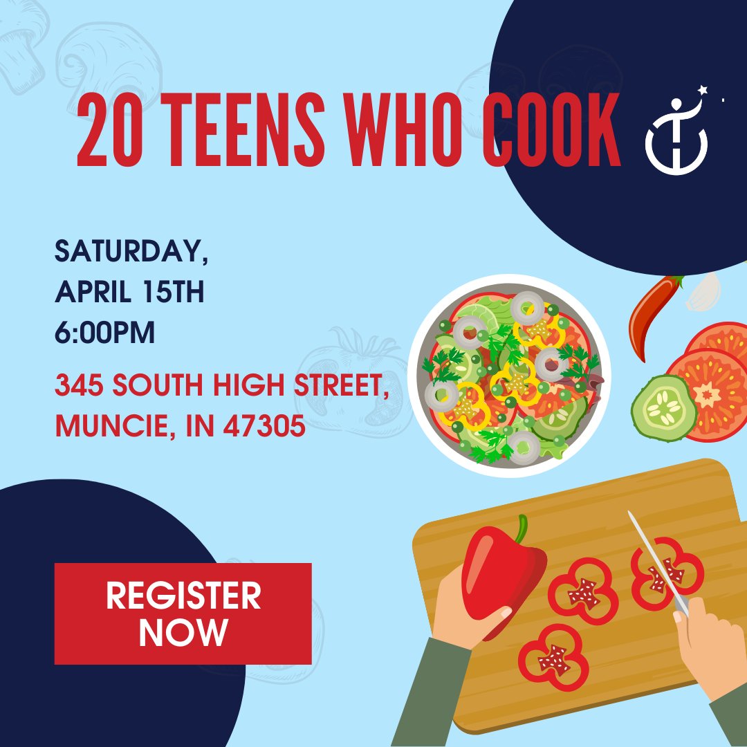 There is still time to snag your tickets for 20 Teens Who Cook this Saturday, April 15th in Muncie... you won't want to miss out on the delectable creations that our teens and chefs create together! Link to register in bio. #20TeensWhoCook #EmpoweringYouth #FundraisingEvent