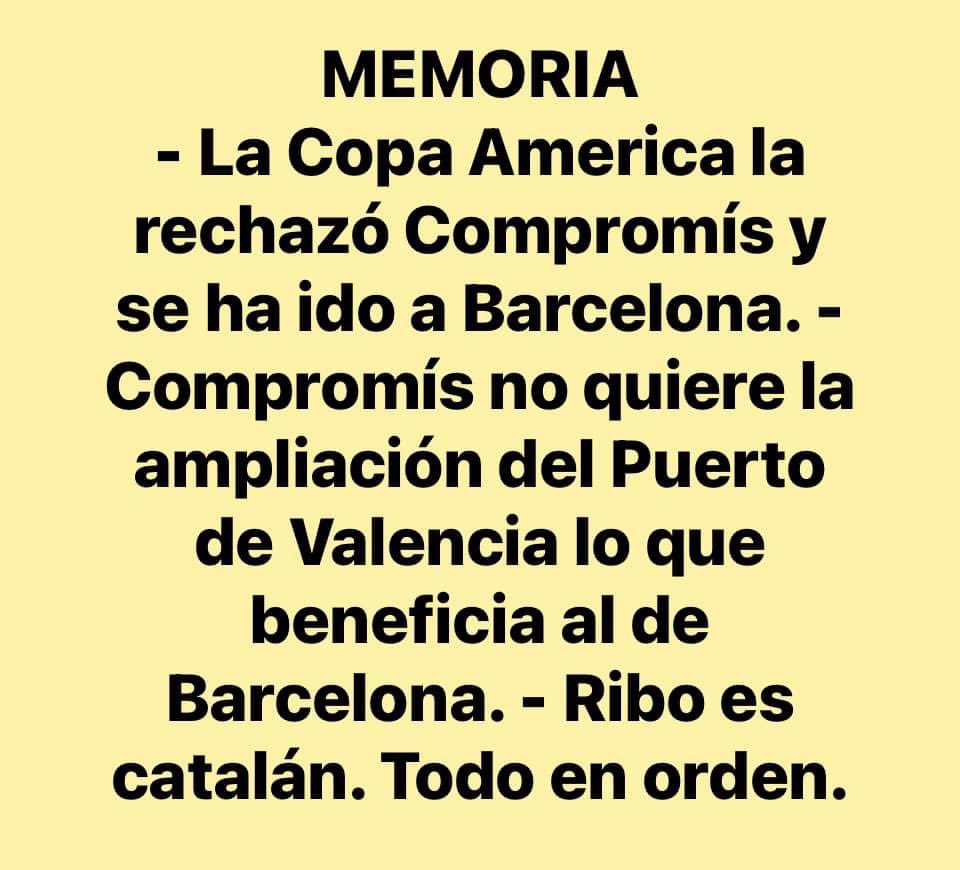 Valencianos!  Abrid los ojos!
Una vez os engañaron!
Dijeron que trabajarían por y para Valencia y por detrás, todo TODO TODO, para sus amos catalanes independentistas 🤮
Corrupción, abusos de menores, adoctrinamiento comunista y katalanista!
Eso es <a href="/compromis/">Compromís</a>