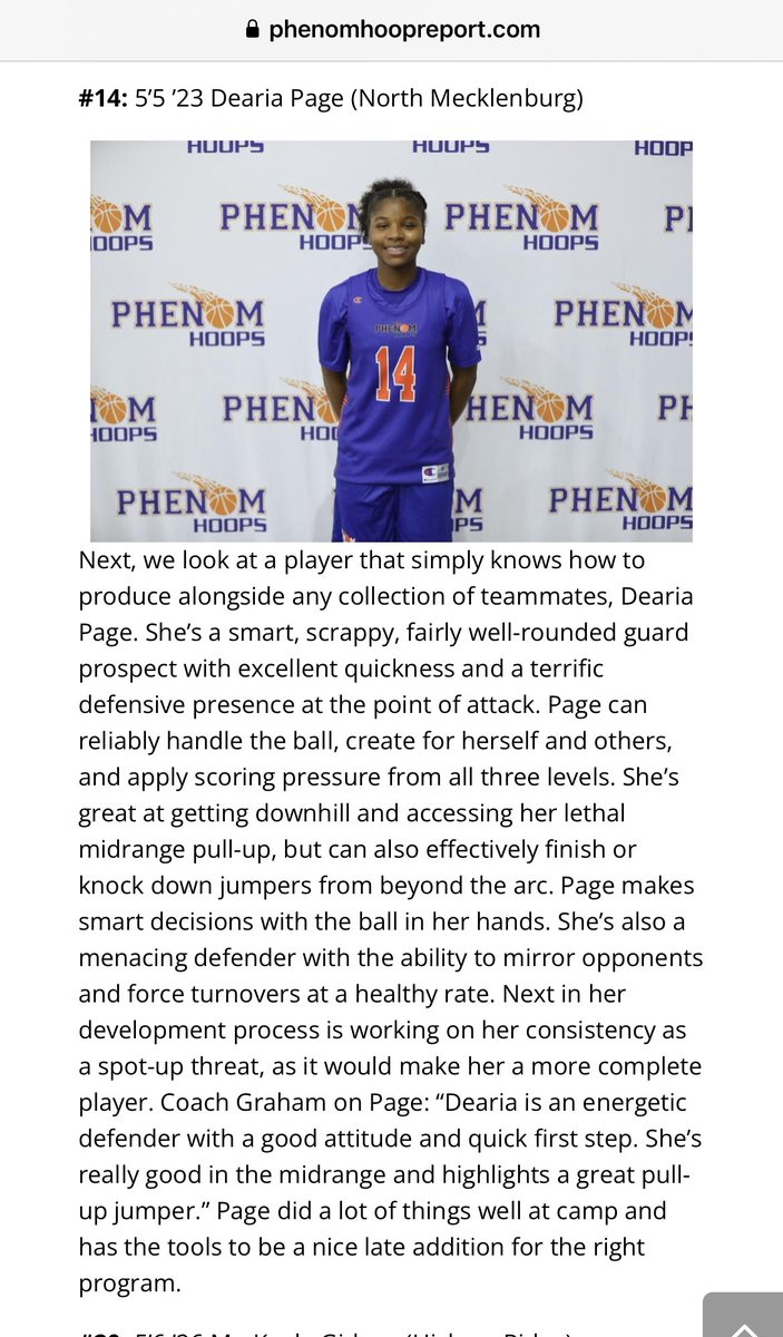 North Meck WBB 🏀 (@northmeckwbb) on Twitter photo <a href="/_DPhoops/">Dearia Page</a> is a great pick up for any team looking for a player with a high IQ, relentless work ethic, defensive monster and scorer! <a href="/_DPhoops/">Dearia Page</a> is a great pick up for any team looking for a player with a high IQ, relentless work ethic, defensive monster and scorer!