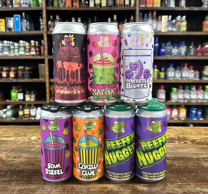 TheBottleShopga's tweet image. @450North 420 Smoothie style sour series:
Black Cherry Gelato
Strawberry Sativa
White Bluntz
Sour Diesel 
Gorilla Glue
Reefer Nuggets Triple dry-hopped triple IPA #INbeer #420 #smoothiesour #blackcherrygelato #strawberrysativa #whitebluntz #sourdiesel #gorillaglue #reefernuggets