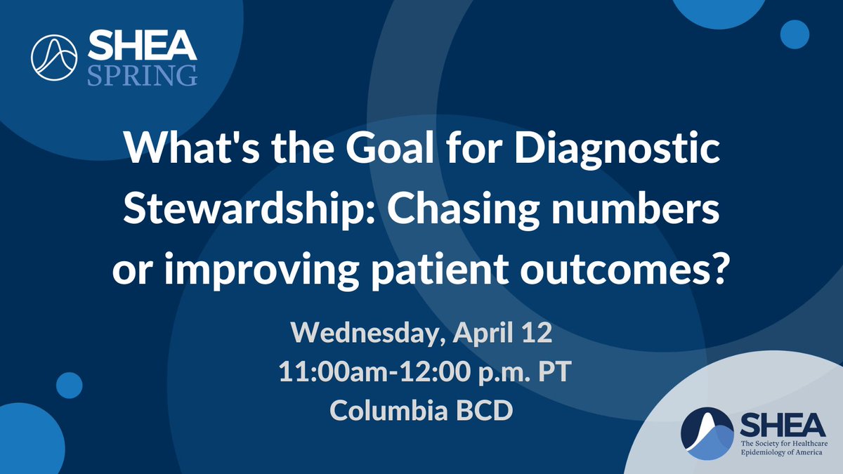 SHEA (@shea_epi) on Twitter photo Can diagnostic stewardship (DxSt) move the needle of antibiotic use? <a href="/ClaeysKcclaeys/">Kimberly Claeys</a> reviews the collaborative role of DxSt with antimicrobial stewardship to improve patient care beyond HAI metrics #SHEASpring2023 Can diagnostic stewardship (DxSt) move the needle of antibiotic use? <a href="/ClaeysKcclaeys/">Kimberly Claeys</a> reviews the collaborative role of DxSt with antimicrobial stewardship to improve patient care beyond HAI metrics #SHEASpring2023