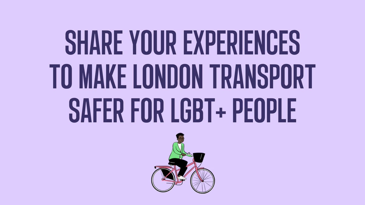 What does ‘feeling safe’ mean for you? Share your experiences of travelling in and around London as an LGBT+ person to make transport more inclusive and safer for all: smartsurvey.co.uk/s/OutinLondon/ 

Please share widely and help to make LGBT+ voices heard across London travel 🏳️‍🌈🏳️‍⚧️