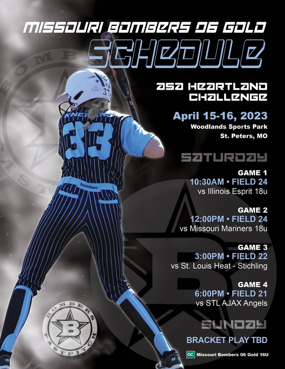 Back at the fields to compete again this weekend. If you can’t make it to the ballpark (Woodlands) we will also stream the games live on our GameChanger team manager!! Let’s go Bombers!! #leavenodoubt <a href="/bombers_fp/">Bombers Fastpitch</a> #hardworkpaysoff #wearebombers