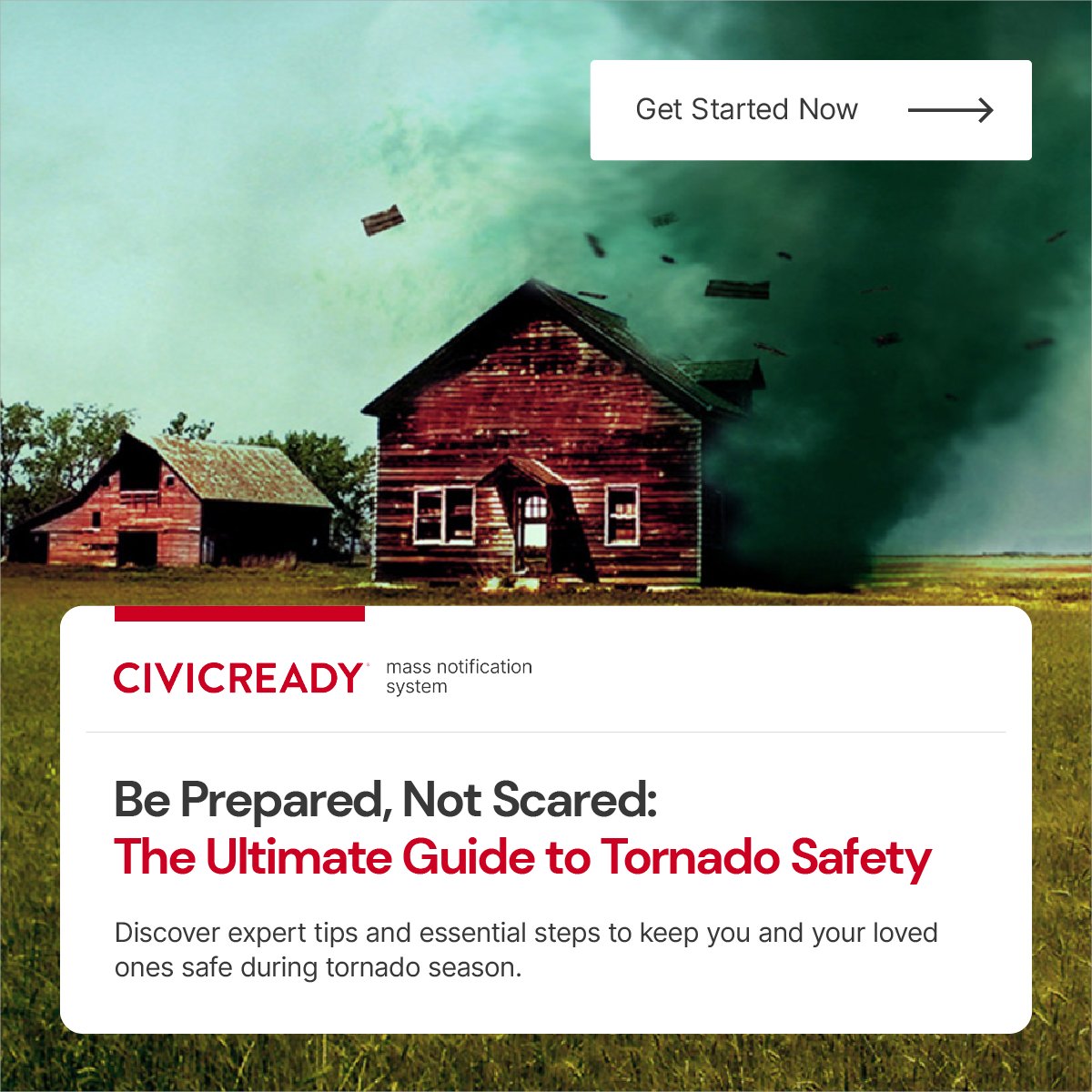 CivicPlus's tweet photo. Tornadoes come on with little warning and can destroy communities in seconds. Learn to prepare your citizens for a tornado disaster. 👇
https://t.co/JWwya4UUWr https://t.co/us9R4HdMRi