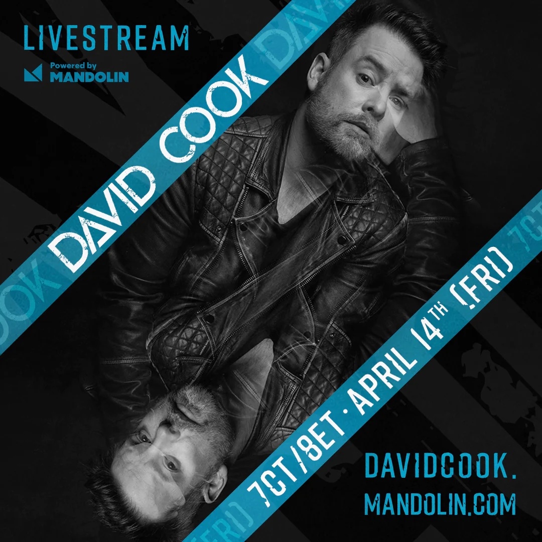 Friends, come hang out with us and <a href="/thedavidcook/">David Cook</a> this Friday, April 14th at 7pm CT on <a href="/mandolinlive/">Mandolin</a> for a very special livestream!

If you can't make it live, tickets include 48-hour replay: bit.ly/3Usvccd