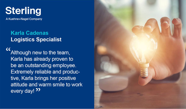 SterlingAOG's tweet photo. She maybe fairly new, but Sterling Logistics Specialist, Karla Cadenas, has already made her mark. Diligent &amp; dependable, she brings a positive, can-do spirit to her role. Another bright spot on a team focused on delivering for clients each and every day. #TheSterlingDifference https://t.co/zeq1Mbs69E