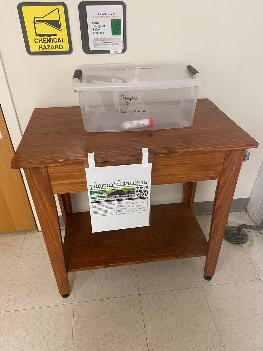 I'm sure nobody has a fancier piece of furniture for their <a href="/plasmidsaurus/">plasmidsaurus</a> collection box than we do!  Handmade by Caleb and his dad, super classy!!!