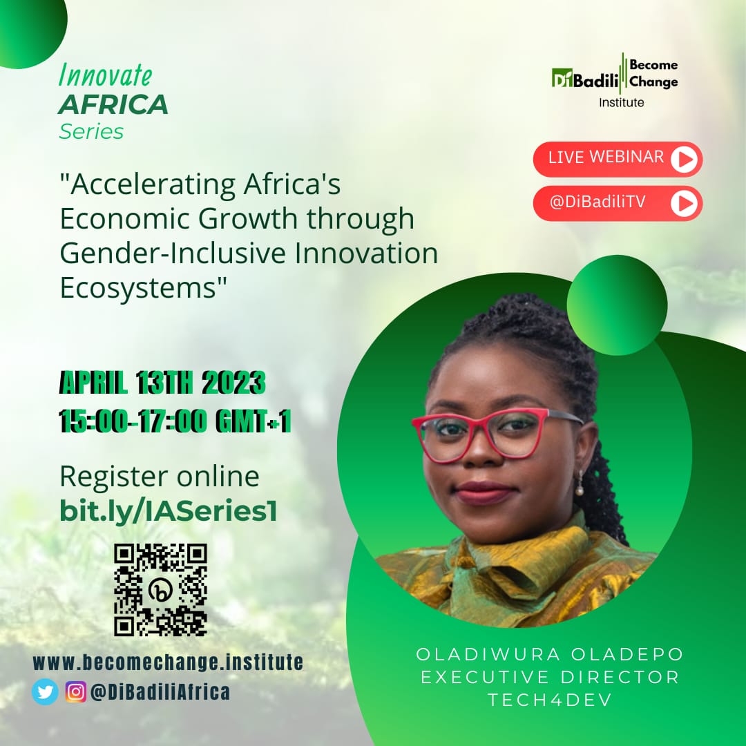 Meet our panelist @diwuraoladepo ED @Tech4DevHQ to discuss #Africa's #economicgrowth through #genderinclusive #innovation. Register now at bit.ly/IASeries1 to engage on Thursday, April 13th by 3:00 PM GMT+1! #AcceleratingAfrica #DiversityandInclusion #BecomeChange