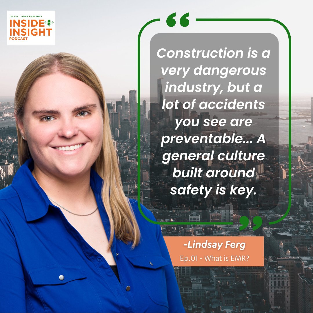 CRSWrapUps's tweet image. Join Lindsay Ferg on the first episode of Inside Insight podcast by CR Solutions as we explore the importance of safety culture in the construction industry. The full episode is available wherever you stream podcasts. #InsideInsight #construction #podcast #insurance #risk #safety