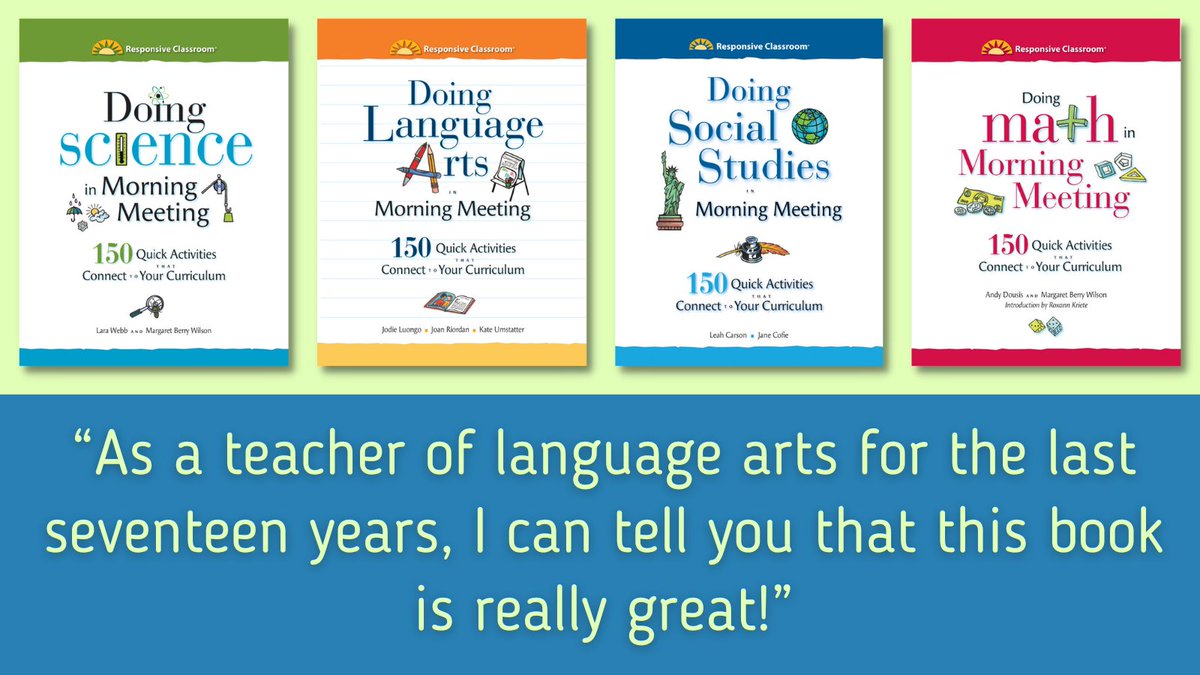 Embed academics into your Morning Meetings with the help of these books! Get the subject that is right for you today bit.ly/3IMuuSM