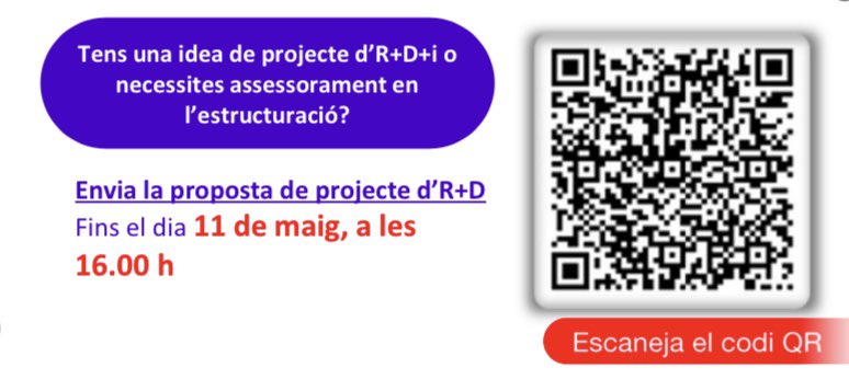 I si tens una idees de #projecteRD, contacta’ns!! .. t’assessorem per #convocatòria23 #NuclisRD!! Formulari:forms.office.com/pages/response…