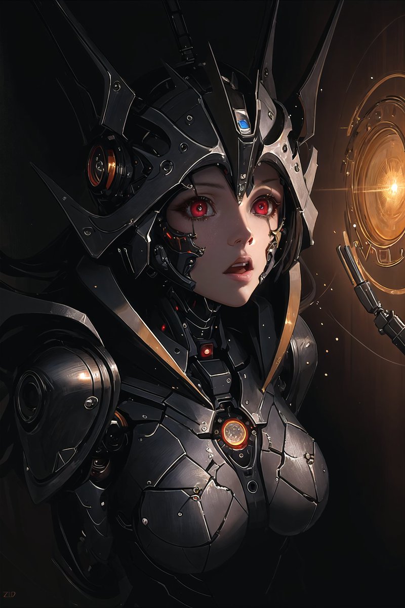 RainElite's tweet photo. Creepy cyborg girl attempt #2 this time not a full robot. It's hard to get the cyborg face bits, had to thrown in an artist in the prompt who does some creepier looking stuff to force the model to deviate from perfect faces.
#AIart #stablediffusion #AIArtworks #AI #AIイラスト https://t.co/xL8OEXMafq