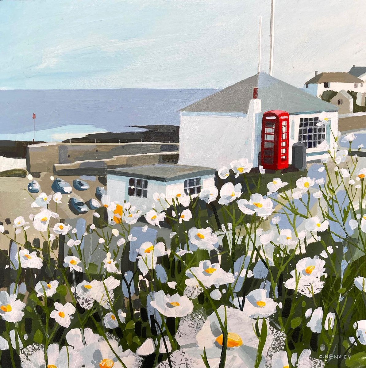 Phone Box by the Shelter,  Portscatho
🎨 Claire Henley