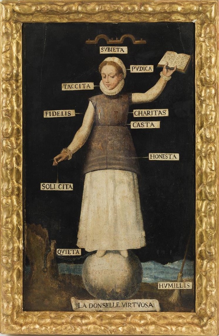 Laberintosarte's tweet photo. Sobre la doncella virtuosa del @MUEC_BCN o el ideal femenino en la Edad Moderna a partir de una pintura anónima del s.XVII.

¡Marchando hilo! 🧵👇👇 https://t.co/lVn2abQaBU