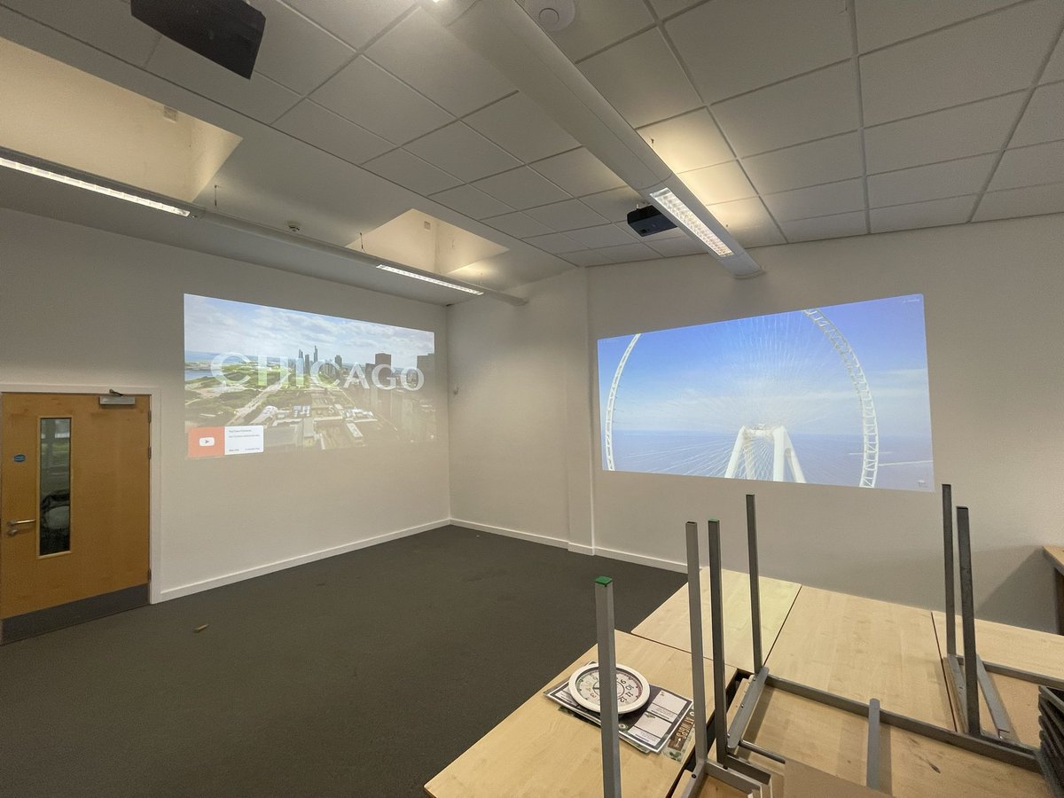 Education_IT's tweet photo. Two out of three of the classroom upgrades now complete @wardgreenschool last few days push to the finish line.. from magnolia palace with postage stamp display to bright modern dual display classroom.. Pupils are going to love it! #JobPride https://t.co/6wFLJ2Ri3b