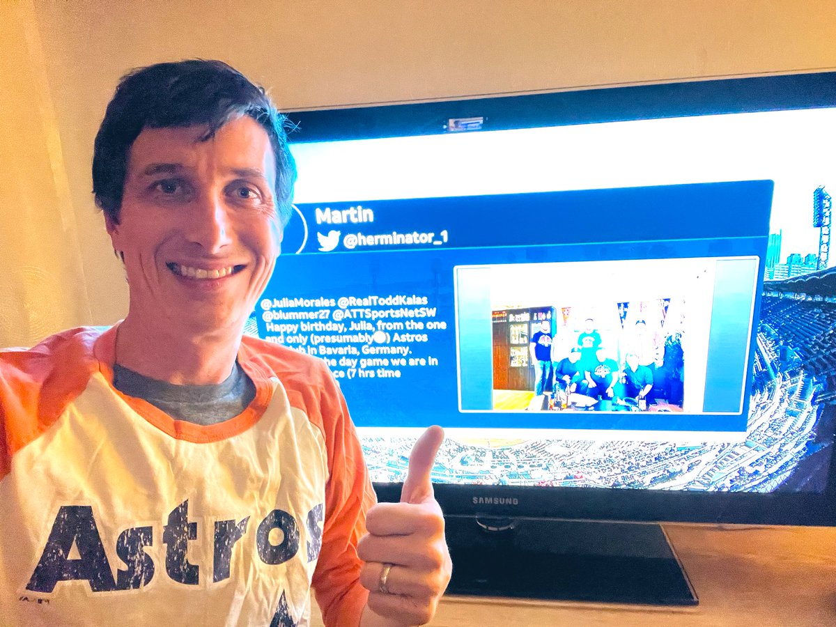 dunaganp's tweet photo. @herminator_1 @JuliaMorales @RealToddKalas @blummer27 @ATTSportsNetSW Impressive Astros Fanclub in Bavaria!! Wishing Julia a very happy birthday as well from Dresden!  Go Stros!! https://t.co/OLDykGW26c