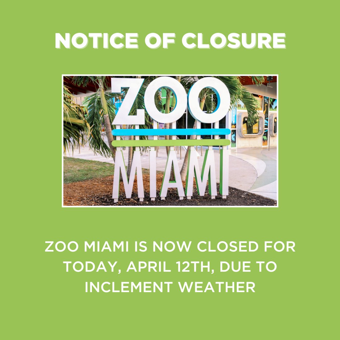 Videos 4 U 2 Day 📺 on Twitter "RT zoomiami Zoo Miami is now closed