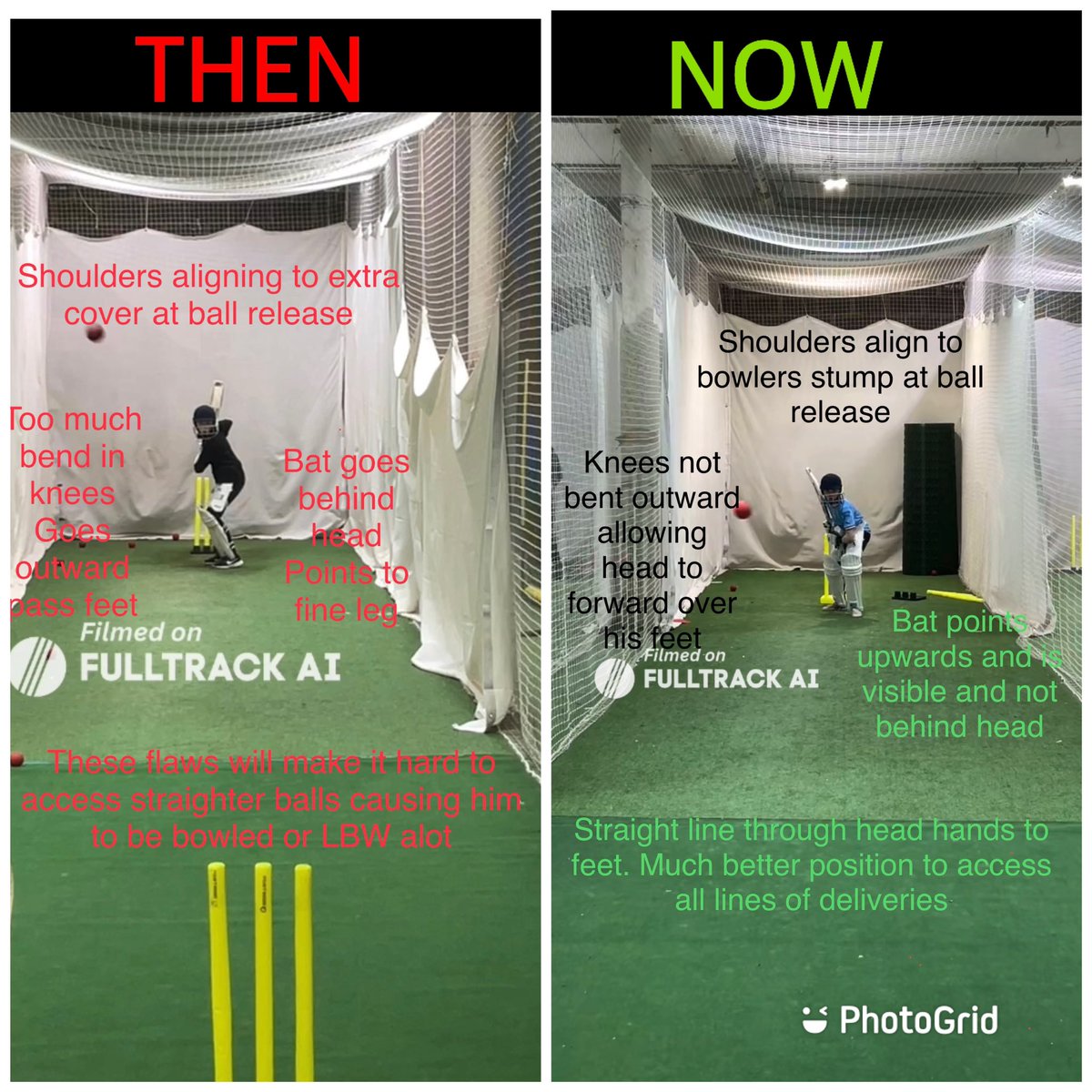 JameelStuartCA's tweet photo. Pictures below show Ball release set up improvements we made to 11 year old GMCL interleague player Finn Mailey of @RoeGreenCricket allowing him to access all lines of deliveries. Video to come shortly. #NoExcusesJustSolutions https://t.co/cpPaBsmqsd