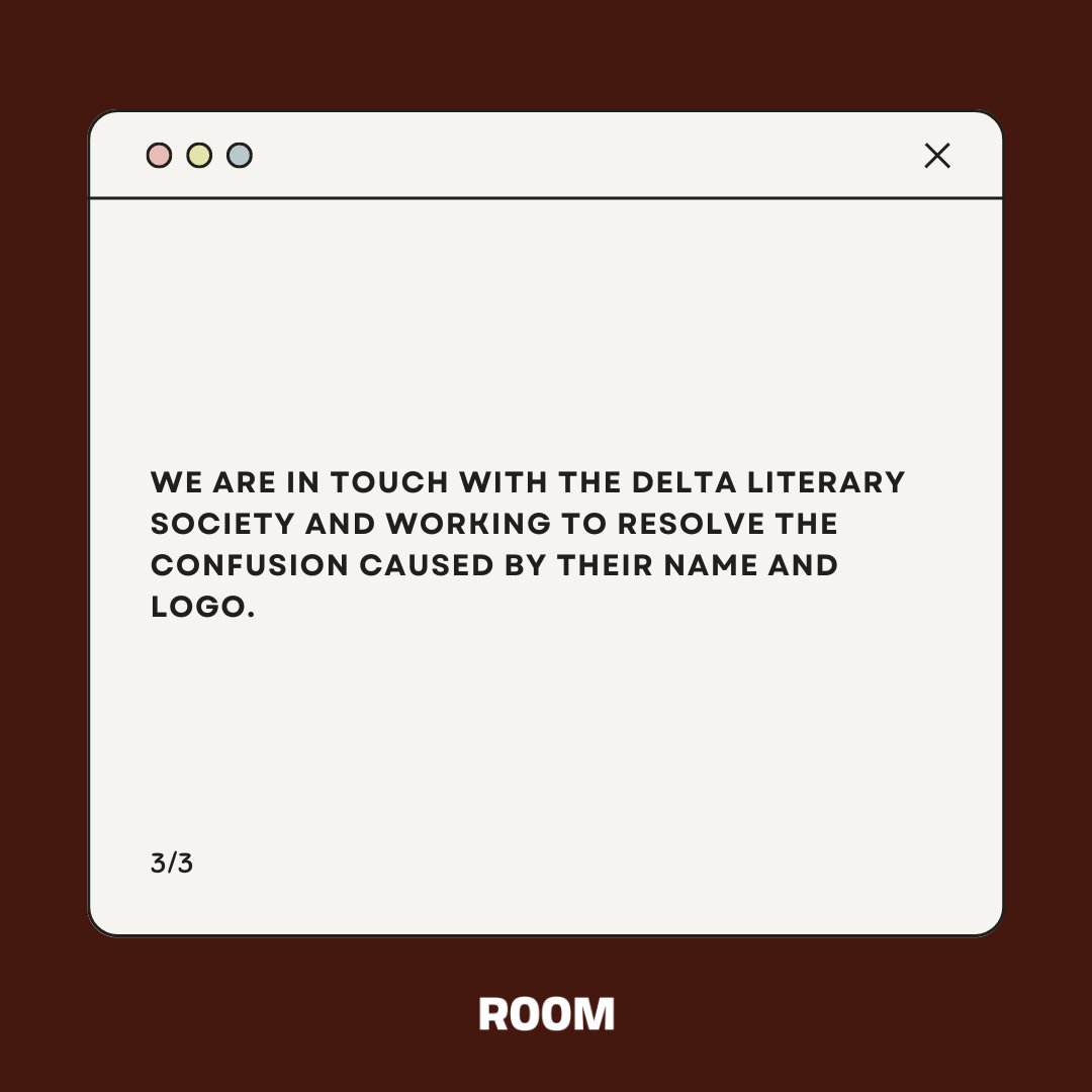 Please read: Room Magazine and the Unbound Reading Series would like to clarify that we are not affiliated with the Delta Literary Society, which held its inaugural Unbound Poetry Festival in 2022.