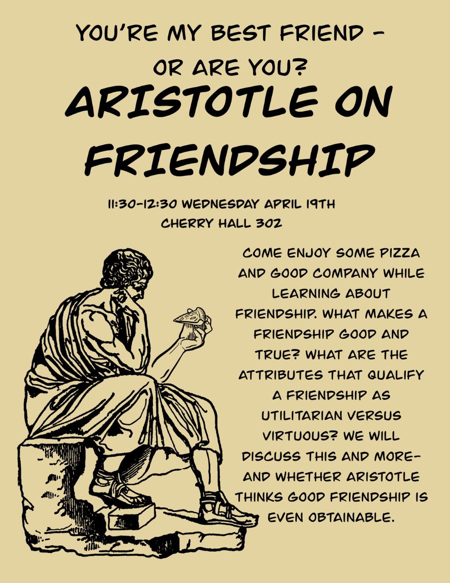 Join us for this Pizza & Philosophy event on Wednesday, April 19th!