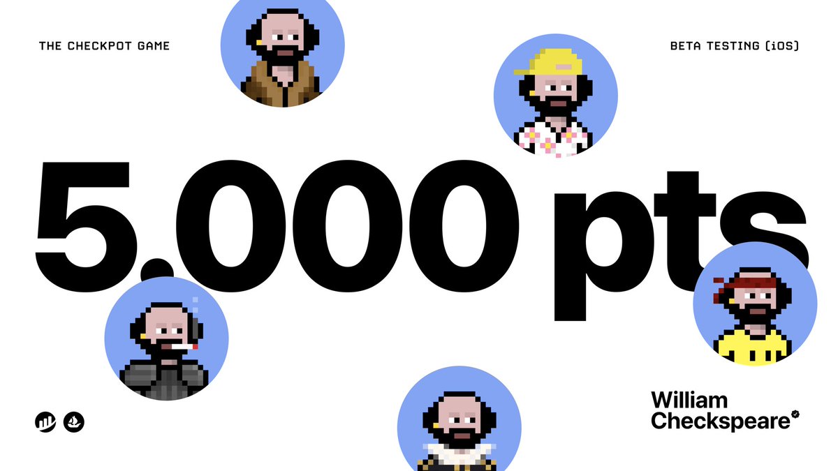 w_checkspeare's tweet photo. New points to play! 🚀 and we’ve added 50 new wallets. Good luck Checkpot Players 🍀#Checkpot
🔵TestFlight: https://t.co/nWoiqrhahQ https://t.co/jJv6jk55X2